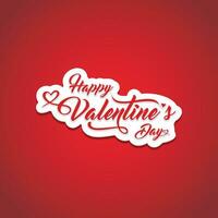 Happy Valentines Day,Hand lettering typography. Vector Illustration