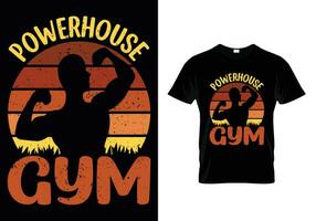 Powerhouse Gym Vintage Shirt Design vector