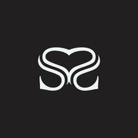 s letra logo sencillo y único diseño y limpiar letra logo. vector