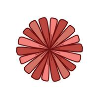 Vector hand draw single flower in red color