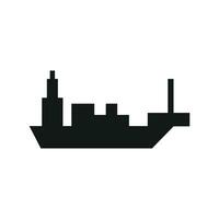 Vector ship fishing icon simple illustration of ship fishing vector icon for web