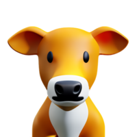 vaca 3d Renderização ícone ilustração png