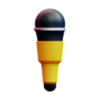 microphone 3d rendering icon illustration png