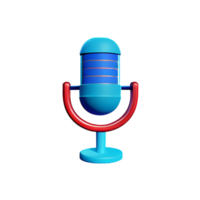 microphone 3d le rendu icône illustration png