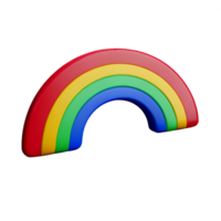 rainbow 3d icon illustration png
