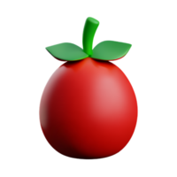 strawberry 3d rendering icon illustration png