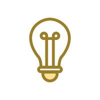 Vector light bulb symbol icon on white background