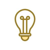 Vector light bulb symbol icon on white background