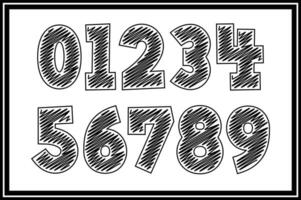 Versatile Collection of Scribble Creations Numbers for Various Uses vector