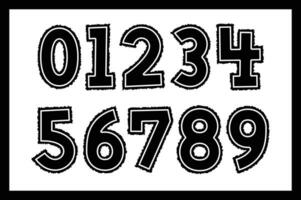 Versatile Collection of Paper Torn Numbers for Various Uses vector