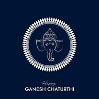 Lord Ganpati illustration for Ganesh Chaturthi festival Social Media Post vector