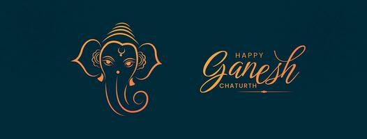 Lord Ganpati illustration for Ganesh Chaturthi festival Social Media Post vector