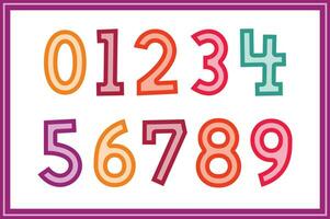 Versatile Collection of Kids Choice Numbers for Various Uses vector