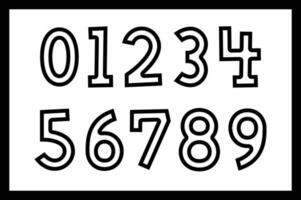 Versatile Collection of Kids Choice Numbers for Various Uses vector