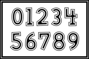 Versatile Collection of Kids Choice Numbers for Various Uses vector