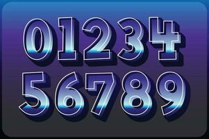 Versatile Collection of Metallic Numbers for Various Uses vector