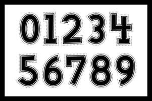 Versatile Collection of Paper Cutout Numbers for Various Uses vector