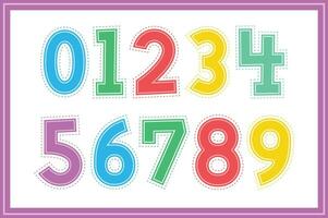 Versatile Collection of Paper Cutout Numbers for Various Uses vector