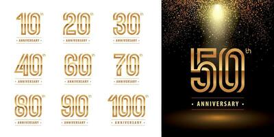 Set of Anniversary logotype design, Celebrate Anniversary Logo vector