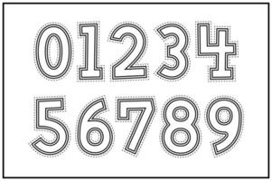 Versatile Collection of Paper Cutout Numbers for Various Uses vector