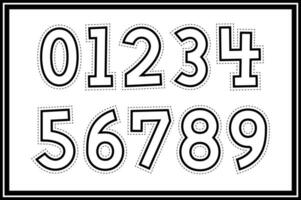 Versatile Collection of Paper Cutout Numbers for Various Uses vector