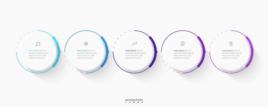 Vector Infographic label design template with icons and 5 options or steps. Can be used for process diagram, presentations, workflow layout, banner, flow chart, info graph.