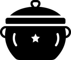 solid icon for pot vector