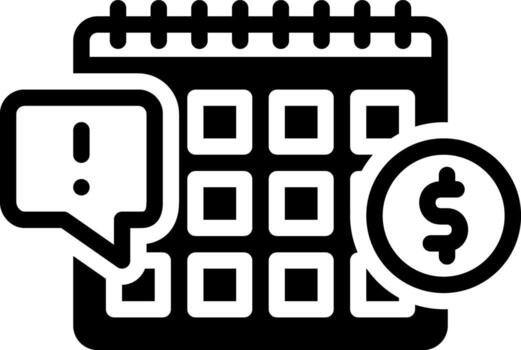 solid icon for due vector