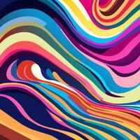 abstract horizontal wallpaper textured liquid background with colorful waves vector illustration