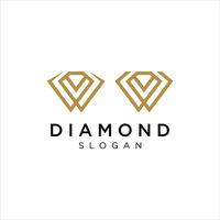 Diamond With Outline Luxury Design concepts vector