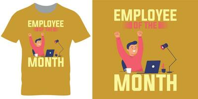 Employee month a tshirt print design vector