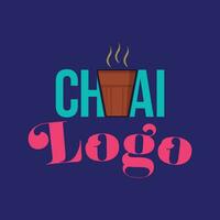 chai logo diseño con kullad vector