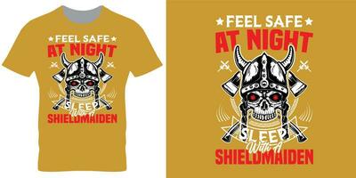 Feel safe at night a tshirt print design vector