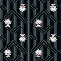 Vector seamless pattern. Modern stylish texture. Geometric striped ornament. Monochrome linear braids, Tiles pattern.