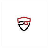 Logo letter SG shield Monogram concept vector