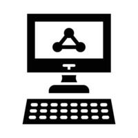 Computer Vector Glyph Icon For Personal And Commercial Use.