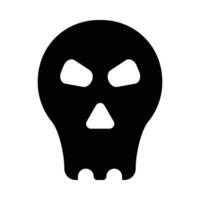 Skull Vector Glyph Icon For Personal And Commercial Use.