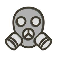 Gas Mask Vector Thick Line Filled Colors Icon For Personal And Commercial Use.