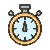 Stopwatch Vector Thick Line Filled Colors Icon For Personal And Commercial Use.