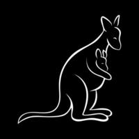 kangaroo logo vector, premium, clean, simple, modern vector