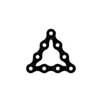 Triangle Shape created from Chain Silhouette for Motorcycle, Bike or Bicycle, Machinery, can use for Art Illustration, Logo Type, Pictogram, Website or Graphic Design Element. vector