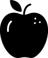 solid icon for apple vector