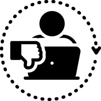 solid icon for criticism vector