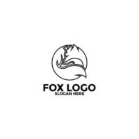 Fox Line Logo vector icon, Simple and modern Fox logo design template