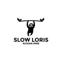 Loris logo vector icon, Slow Loris Logo company, kukang or loris vector logo template