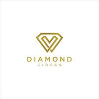 plantilla de diseño de logotipo de concepto de diamante creativo vector