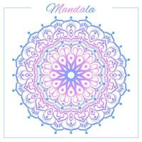 Colorful mandala. Gradient oriental circular ornament with indian, arabic, turkish motifs. Isolated, vector, editable. vector