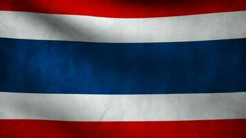 Thailand flag waving video