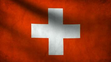 Suiza bandera ondulación video