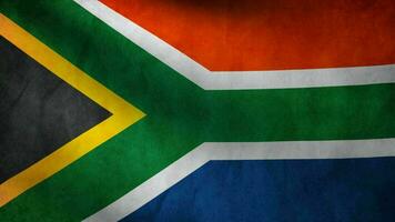 Flag of South Africa waving video